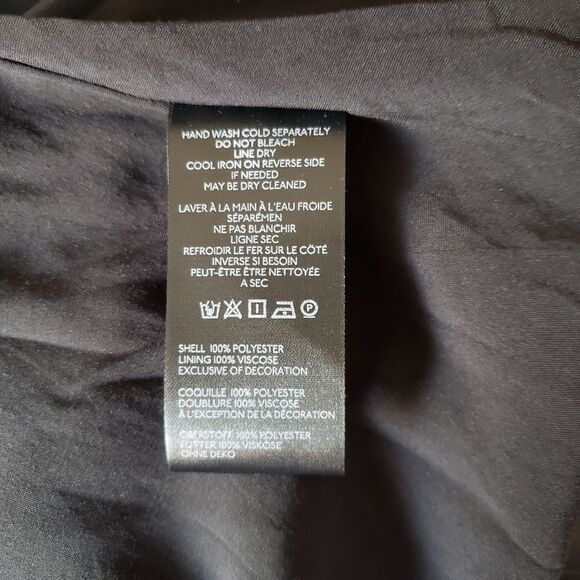 Maeve Taffeta Textured Velvet Polka Dot Skirt Black Size 10 Party Cocktail Skirt - Picture 14 of 14